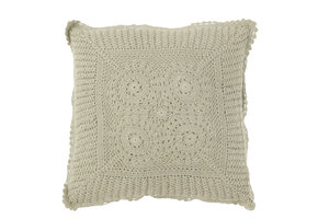 J-LINE KUSSEN VIERKANT KANT – KATOEN – LICHTGROEN – 45 CM