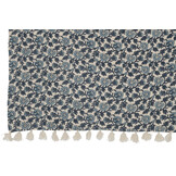 J-LINE PLAID / STRANDMAT FLOWERS COTTON BLUE