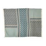 J-LINE PLAID / STRANDMAT FLOWERS COTTON BLUE