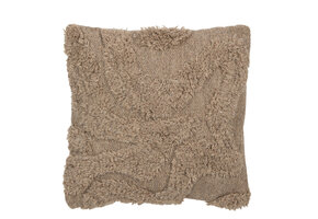 J-LINE KUSSEN TUFTED CURVES – WOL/KATOEN – BEIGE – 45 CM