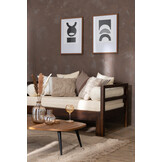 J-LINE KUSSEN TUFTED CURVES – WOL/KATOEN – BEIGE – 45 CM