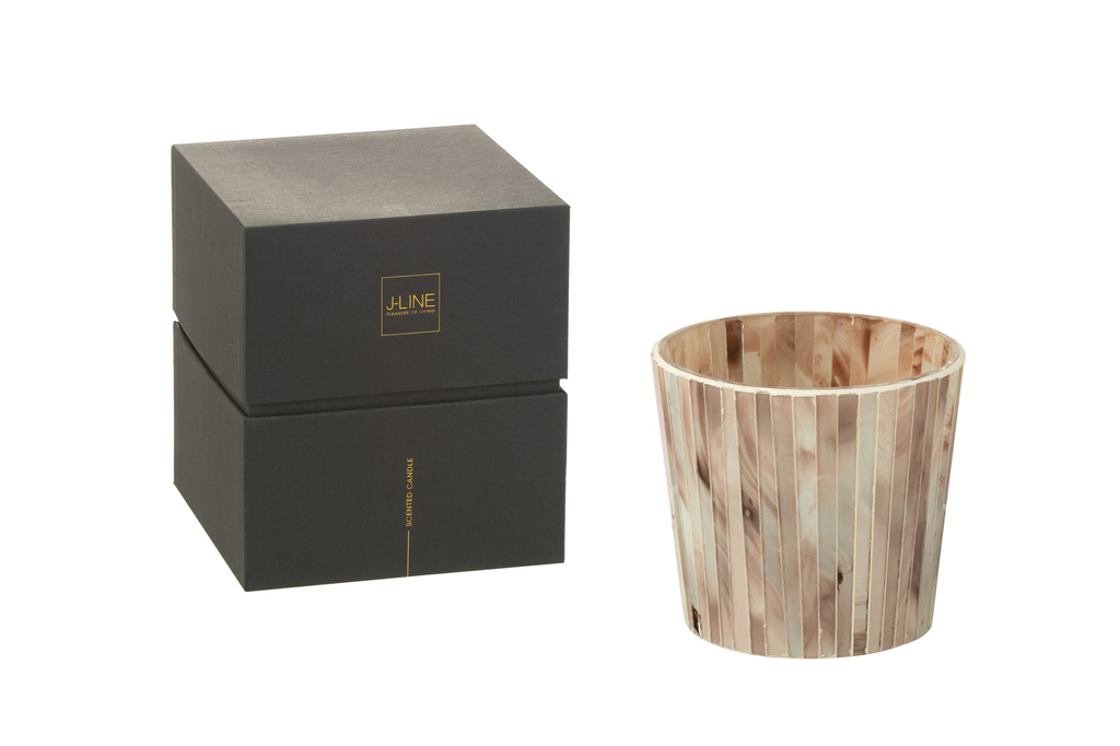 J-LINE SCENTED CANDLE NOA TENDER ROSE PINK SMALL - 45 HOURS