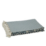 J-LINE PLAID / STRANDMAT FLOWERS COTTON BLUE