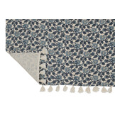 J-LINE PLAID / STRANDMAT FLOWERS COTTON BLUE