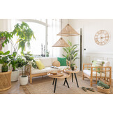 J-LINE SET VAN 3 RONDE SALONTAFELS MANGOHOUT NATUREL