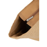 J-LINE SET VAN 2 – STRANDTAS MET SCHELPJES + HOED – PAPIER LICHTBRUIN