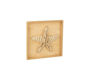 J-LINE WANDDECORATIE ZEESTER HOUT NATUREL