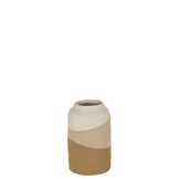 J-LINE VAAS CYLINDER – KERAMIEK BEIGE/LICHTBRUIN SMALL