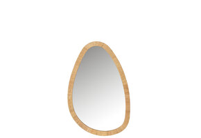 J-LINE SPIEGEL PAILLE – ROTAN/GLAS NATUUR MEDIUM