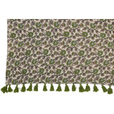 J-LINE PLAID / STRANDMAT BLOEMEN KATOEN GROEN