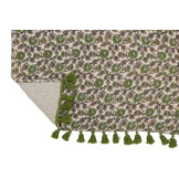 J-LINE PLAID / STRANDMAT BLOEMEN KATOEN GROEN