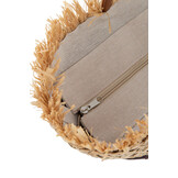 J-LINE STRANDTAS LEAF JUTE NATURAL/WHITE