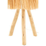 J-LINE TAFELLAMP BAHAMAS HOUT/GRAS NATUREL