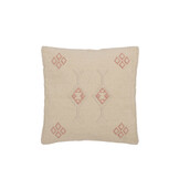 J-LINE KUSSEN DIAMANTEN + PIJLEN – KATOEN/POLYESTER – CREME/ROZE – 45 CM