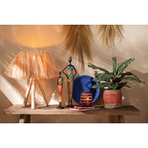 J-LINE TAFELLAMP BAHAMAS HOUT/GRAS NATUREL