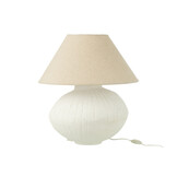 J-LINE LAMP POT + CAP PAPER MACHE – WIT