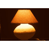 J-LINE LAMP POT + CAP PAPER MACHE – WIT