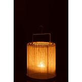 J-LINE HANGLANTAARN CILINDER METAAL/POLYESTER WIT SMALL