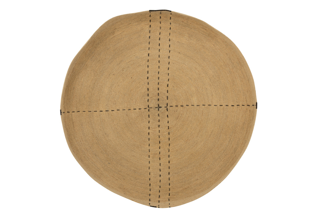 J-LINE WANDDECORATIE TRAY DOTTED LINES ZEEGRAS NATUUR/ZWART