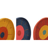 J-LINE SET VAN 3 WANDDECORATIE TRAYS CIRCLES+LINES ZEEGRAS MIX