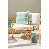 J-LINE STOEL + KUSSEN – RATTAN/TEXTIEL – NATURAL/WHITE – 98 CM