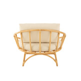 J-LINE STOEL + KUSSEN – RATTAN/TEXTIEL – NATURAL/WHITE – 98 CM