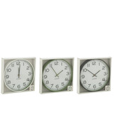 J-LINE WANDKLOK ROND – PLASTIC GROEN/WIT/ZWART GROOT (ASSORTIMENT VAN 3)