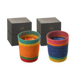 J-LINE GEURKAARS MAND BLAUW – WAX/MAND/GLAS – 55 UUR – SET VAN 2