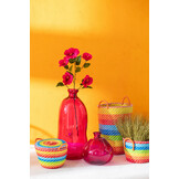 J-LINE VAAS BUBBLE GLAS FUCHSIA