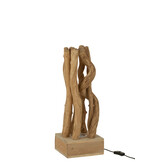 J-LINE TAFELLAMP VERWEVEN TAKKEN HOUT NATUREL