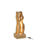 J-LINE TAFELLAMP VERWEVEN TAKKEN HOUT NATUREL