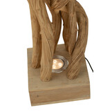 J-LINE TAFELLAMP VERWEVEN TAKKEN HOUT NATUREL