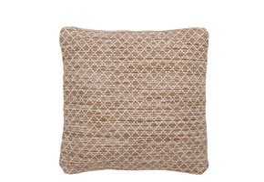 J-LINE KUSSEN VIERKANTEN OUTDOOR – POLYESTER – BRUIN/WIT – 45 CM