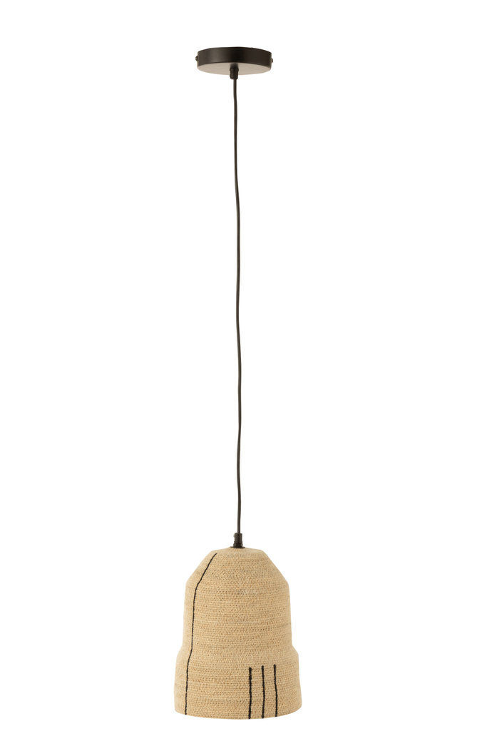 J-LINE HANGING LAMP LINES SEAGRASS – NATURAL/BLACK