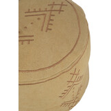 J-LINE POEF CYLINDER ETNISCHE PATRONEN KATOEN ZAND