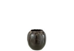 J-LINE BLOEMPOT KERAMIEK BRUIN SMALL