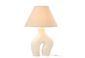 J-LINE LAMP + SHADE LEGS PAPER MACHE – WIT