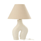 J-LINE LAMP + SHADE LEGS PAPER MACHE – WIT