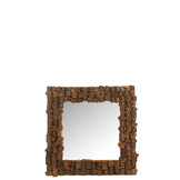 J-LINE SPIEGEL SYMA GERECYCLED HOUT/GLAS – NATUUR KLEIN