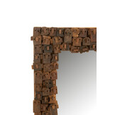 J-LINE SPIEGEL SYMA GERECYCLED HOUT/GLAS – NATUUR KLEIN