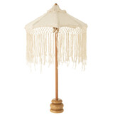 ChatGPT zei:  J-LINE PARASOL ON FOOT LONG FRINGES HOUT/TUMANGGAL WIT