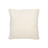 J-LINE KUSSEN GEWEVEN WOL – CRÈME – LARGE – 60 CM