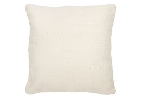 J-LINE KUSSEN GEWEVEN WOL – CRÈME – LARGE – 60 CM