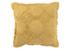 J-LINE KUSSEN FRINGES – KATOEN/POLYESTER OKER