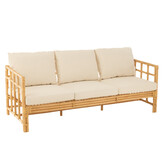 J-LINE SOFA ELISE + KUSSEN 3-PERSOONS ROTAN/TEXTIEL NATURAL/WIT