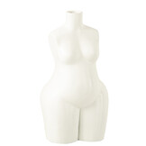 J-LINE VAAS LADY BODY POLYRESIN SHINY WHITE LARGE