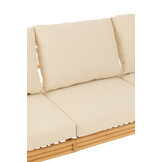J-LINE SOFA ELISE + KUSSEN 3-PERSOONS ROTAN/TEXTIEL NATURAL/WIT