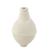 J-LINE POT LAXMI PAPER MACHE WHITE