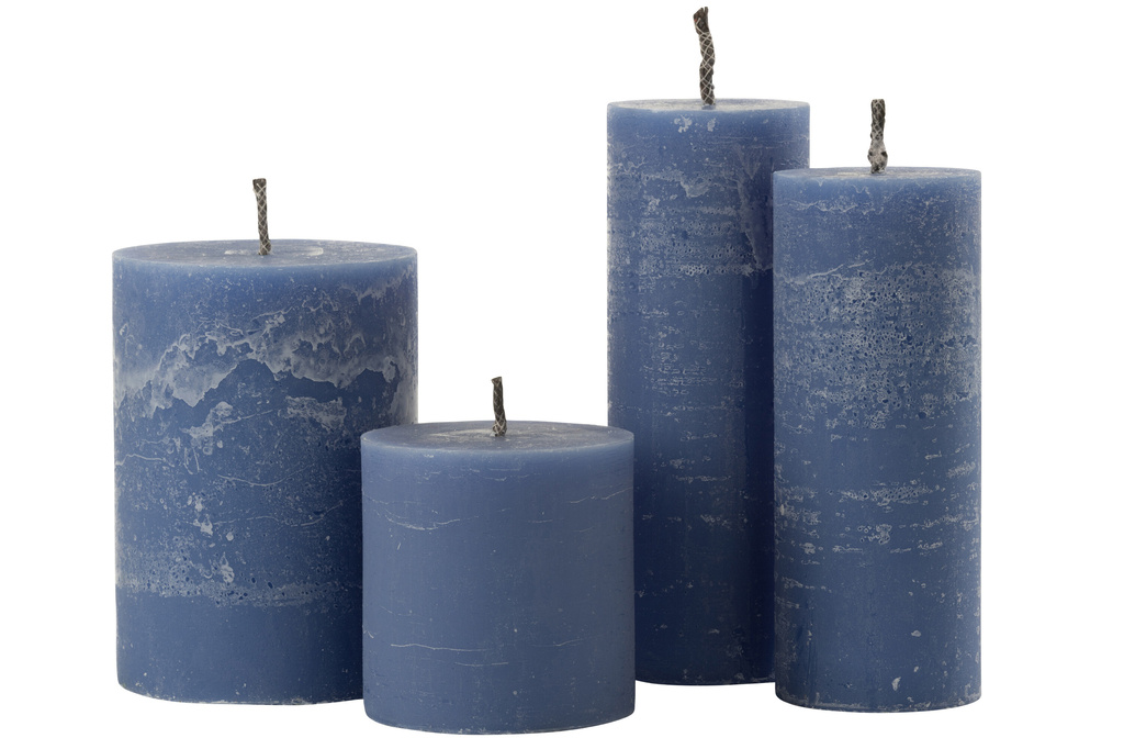J-LINE OUTDOOR CANDLE PILLAR PARAFFIN BLUE EXTRA LARGE - 50HOURS