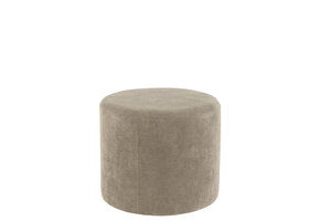 J-LINE POEF STREPEN FLUWEEL GRIJS